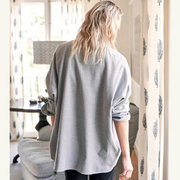 Frank & Eileen McLoughlin Gray Melange Utility Shirt Size XS/S Fireside Flannel - Picture 12 of 16